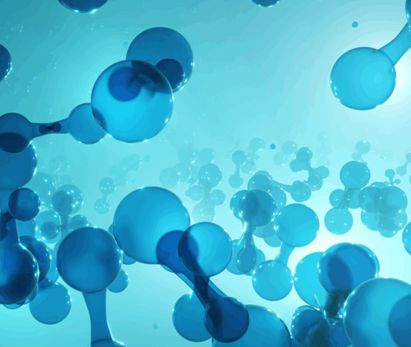 Green hydrogen energy. H2 gas molecules for production of green hydrogen energy. Renewable or sustainable electricity. Clean alternative ecological energy. 3D rendering