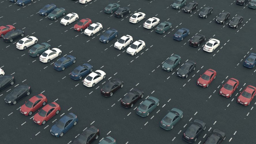3D illustration of new cars