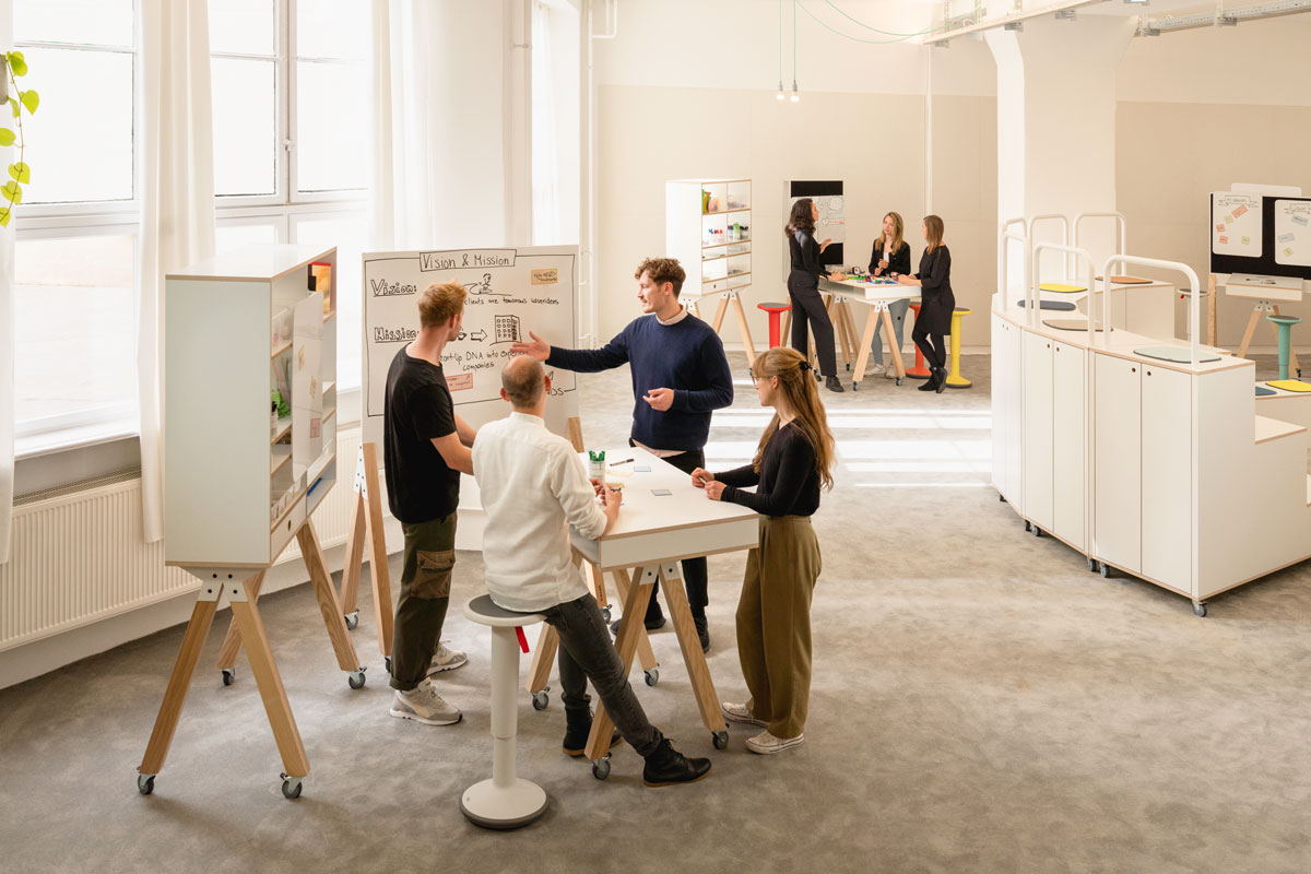 WHATIFWEFLY; Milieu; WHATIFWEFLY im Raum; WHATIFWEFLY in the room; Agiles Arbeiten; agile wor