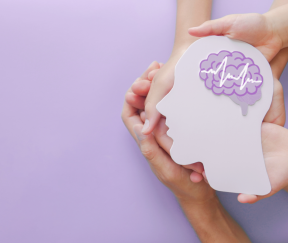 Erwachsene und Kinder, die eine Enzephalographie mit Gehirnausschnitt, Autismus, Schlaganfall, Epilepsie und Alzheimer-Bewusstsein, Krampfanfälle, Schlaganfall, ADHS, Weltsymbole