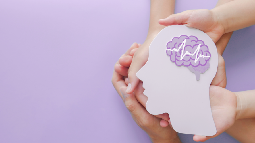 Erwachsene und Kinder, die eine Enzephalographie mit Gehirnausschnitt, Autismus, Schlaganfall, Epilepsie und Alzheimer-Bewusstsein, Krampfanfälle, Schlaganfall, ADHS, Weltsymbole