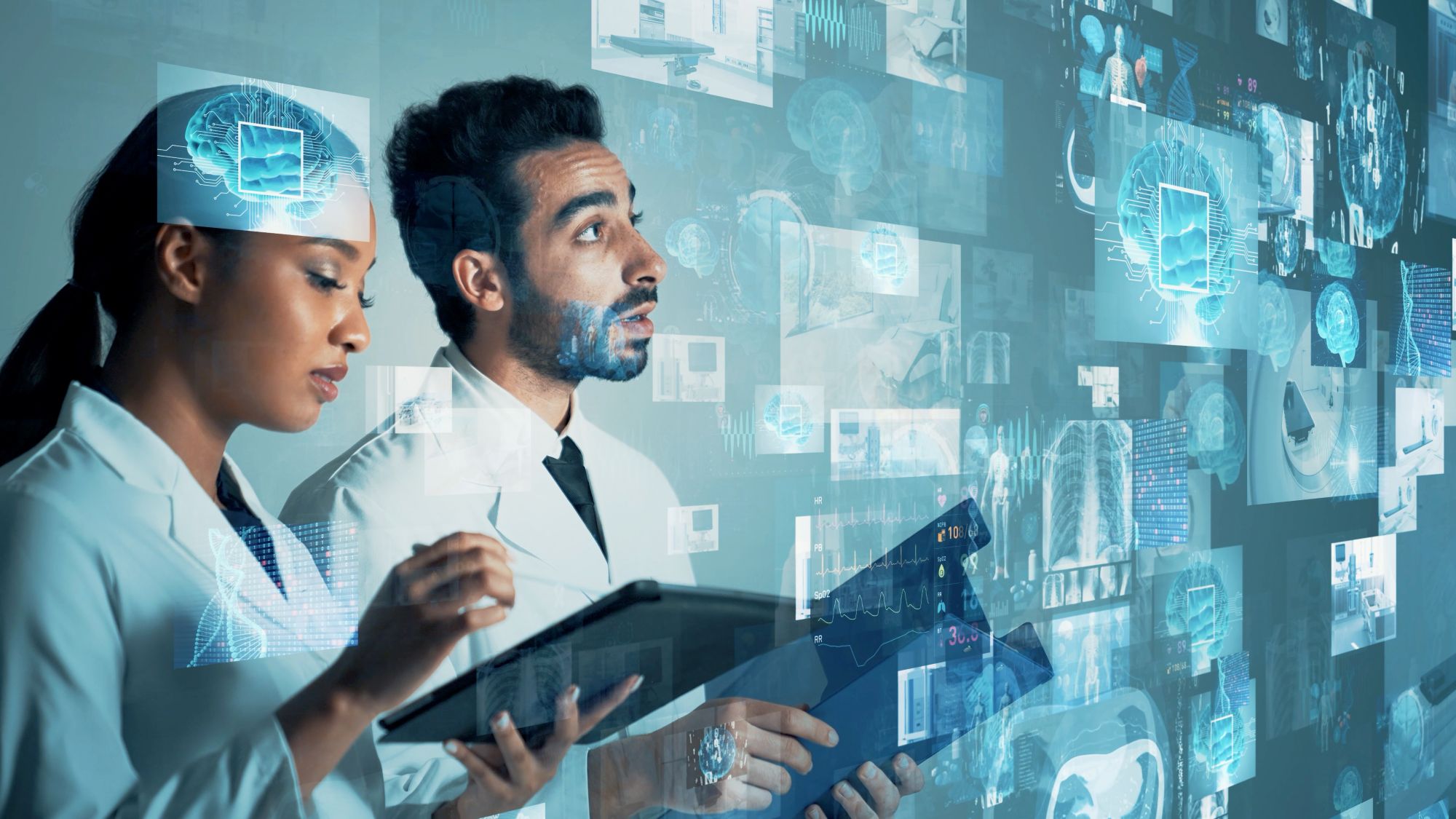 Medical technology concept. Remote medicine. Electronic medical record