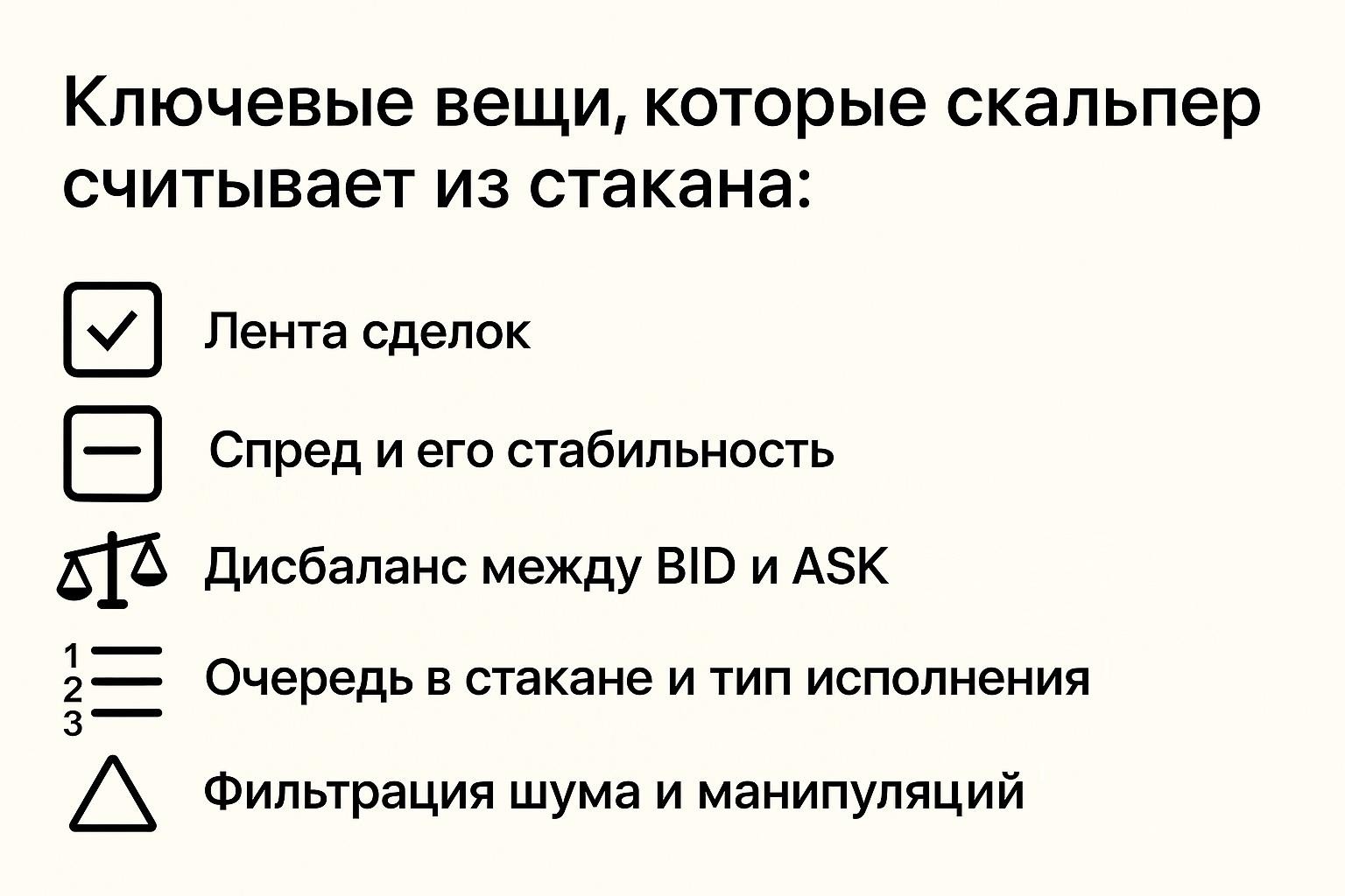 Индикаторы скальпера в стакане