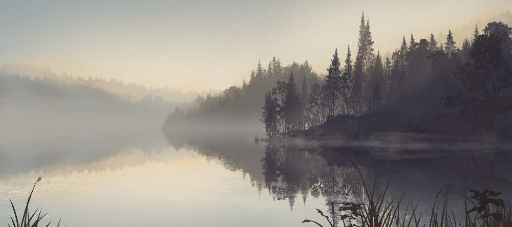 Misty Morning, 90x40cm desk mat preview