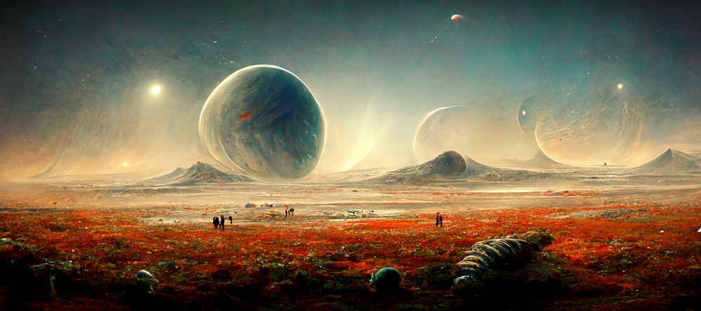 Exoplanet Life, 90x40cm desk mat preview