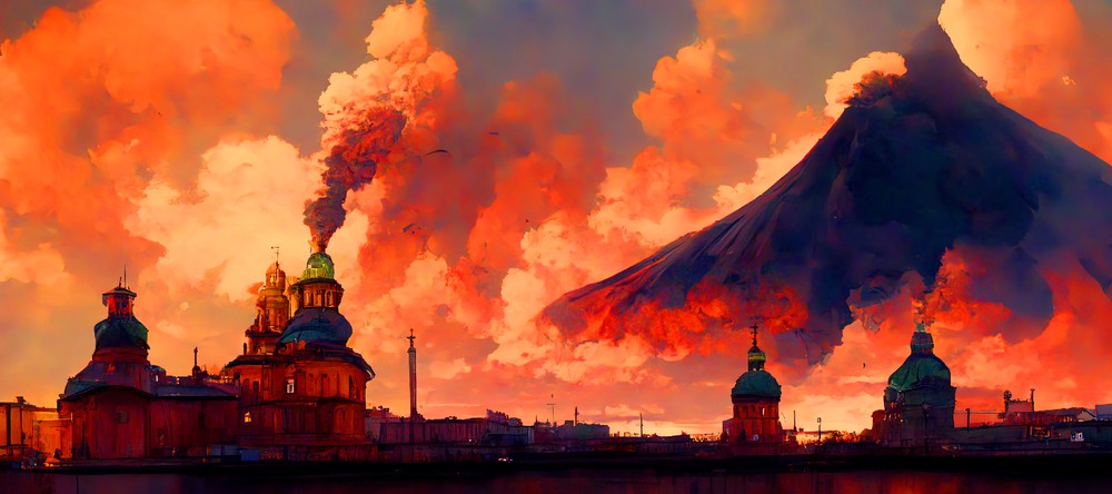 AI Collection - Volcano, 90x40cm desk mat preview