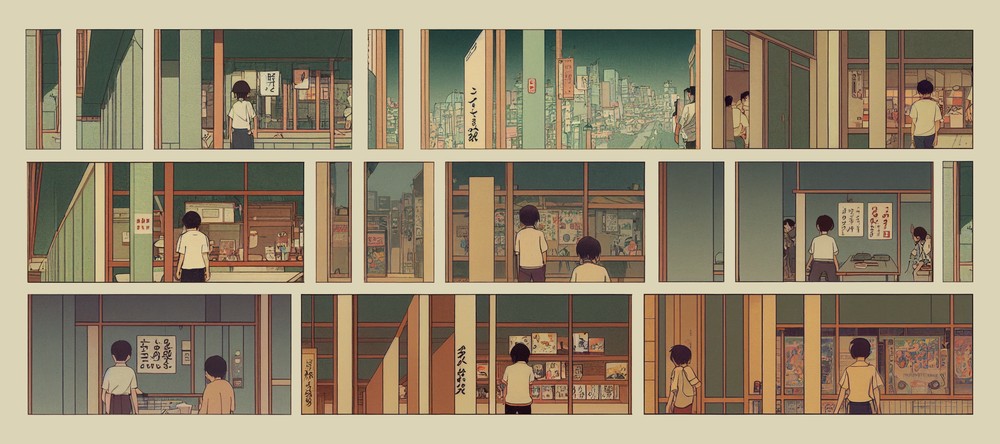 Autumn - Japanese Comic, 90x40cm desk mat preview