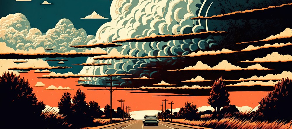 Winter Collection - Storm is coming, 90x40cm desk mat preview