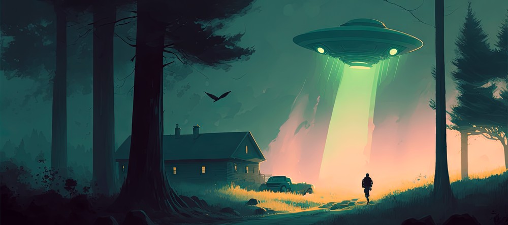 Winter Collection - UFO, 90x40cm desk mat preview