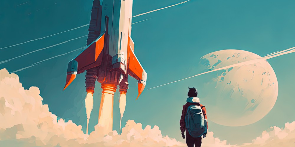 Winter Collection - To The Moon, 100x50cm desk mat preview