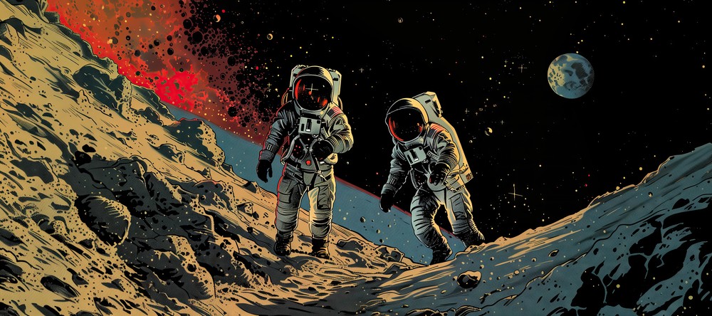 Astro Friends, 90x40cm desk mat preview