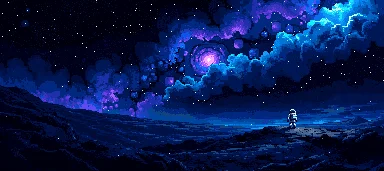 Cosmic Void - Deep Space Wanderer, 90x40cm desk mat preview