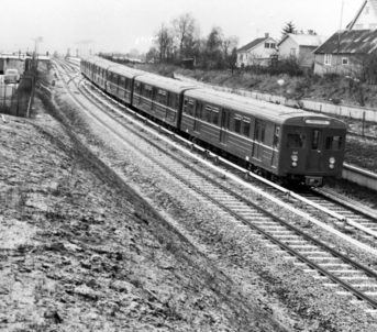 Grorudbanen ved Risløkka T-banestasjon. Foto: Ukjent/Oslo Museum