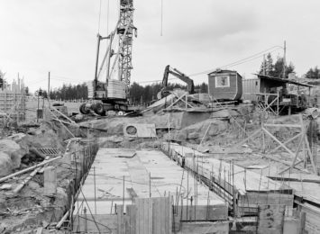 Anleggsarbeid på Grorudbanen. Foto: Aterlier Rude/Oslo Museum