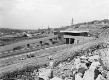 Rommen stasjon blir bygd. Foto: Atelier Rude/Oslo Museum
