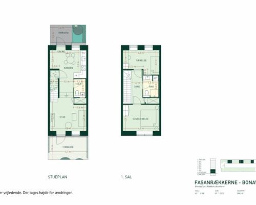 Fasanrækkerne - Skønt  rækkehus med 2 soveværelser og egen terrasse