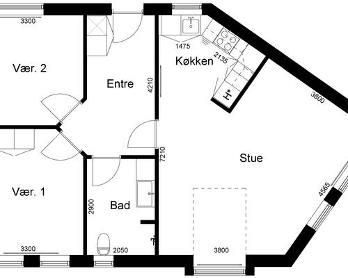 3 værelses hus i Vinderup