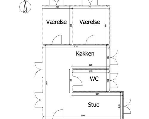 Stor 3-Værelses Lejlighed I Sindal Midtby