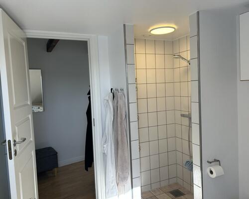 Hyggelig taglejlighed med altan