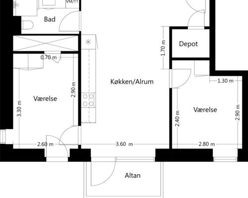 3 værelses lejlighed i Ballerup