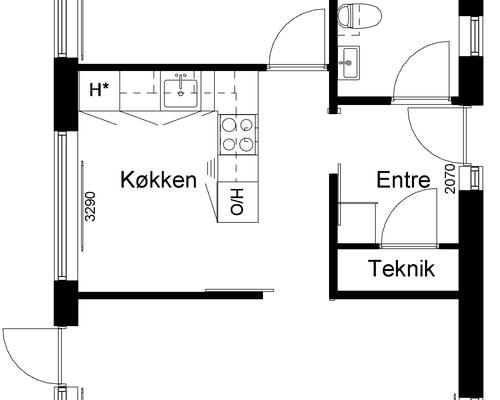 2 værelses hus i Skjern