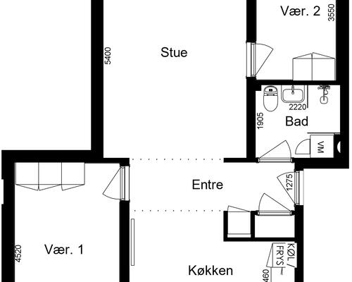 3 værelses lejlighed i Vinderup