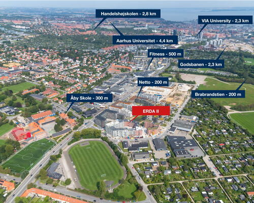 Skønt område - Tæt på Aarhus C og sportsfaciliter m.v.