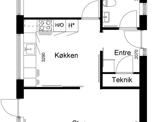 2 værelses hus i Thyborøn