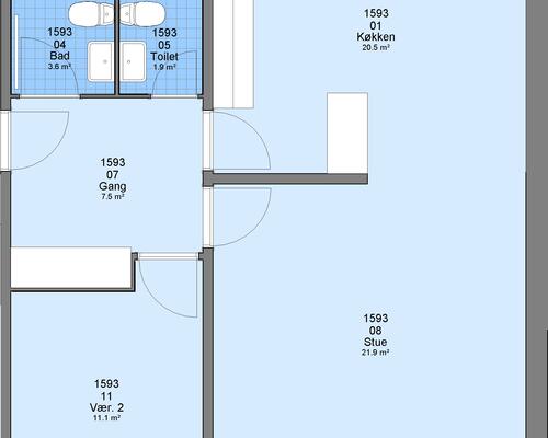 3 værelses lejlighed i Esbjerg Ø