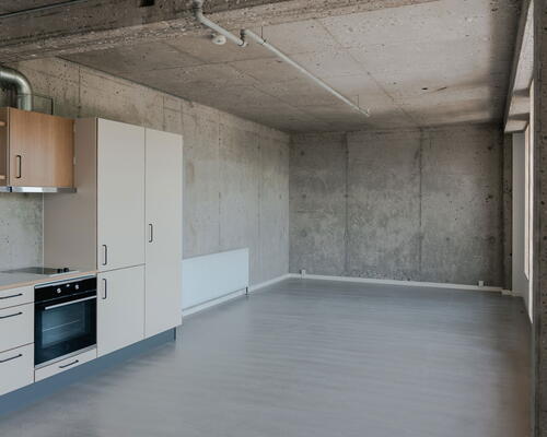Lyst studio med plads til det hele