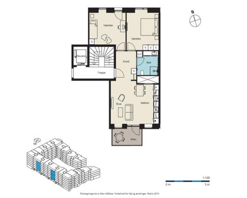 The Residence CPH - Moderne lejebolig med 2 soveværelser og stor altan