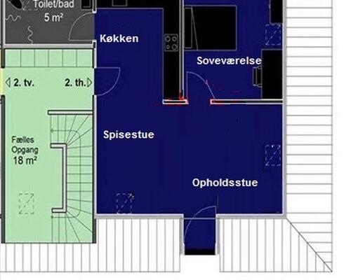2 værelses lejlighed i Faaborg