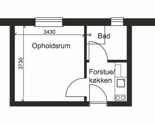 1 værelses lejlighed i Viborg