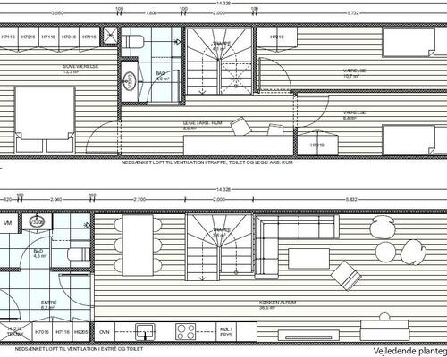 Nybygget rækkehus med moderne materialer