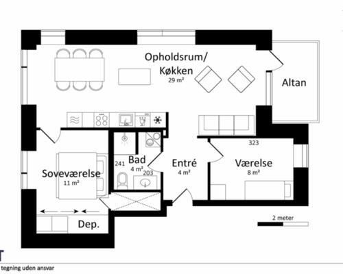 Flot nyopført 3-værelses i Strandhusene