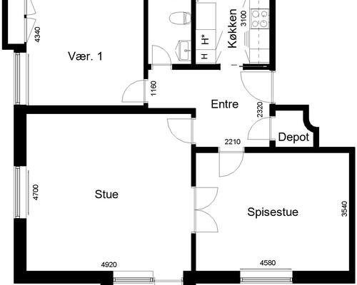 3 værelses lejlighed i Tønder