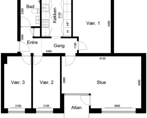 4 værelses lejlighed i Tønder