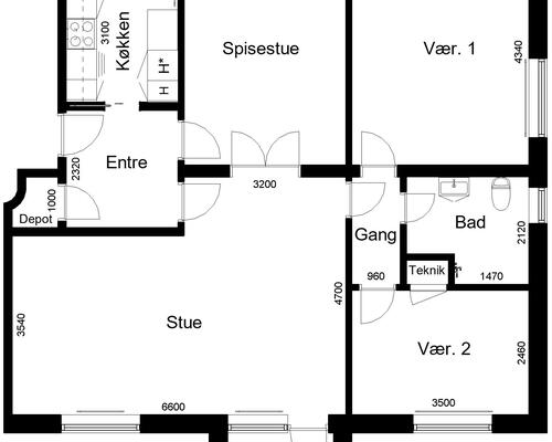 4 værelses lejlighed i Tønder