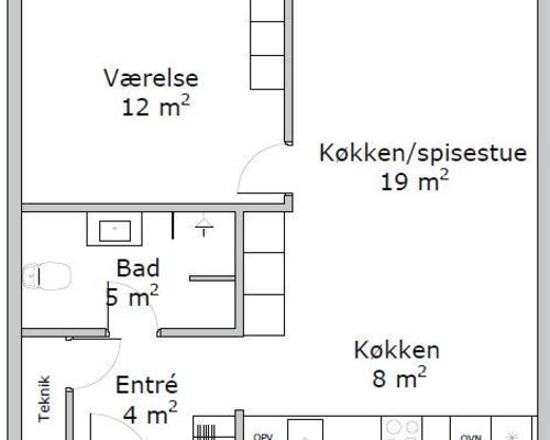 Nybyggeri, 2 værelses lejlighed