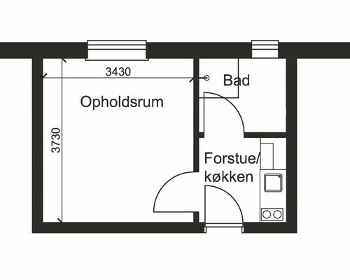 1 værelses lejlighed i Viborg