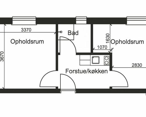 1 værelses lejlighed i Viborg