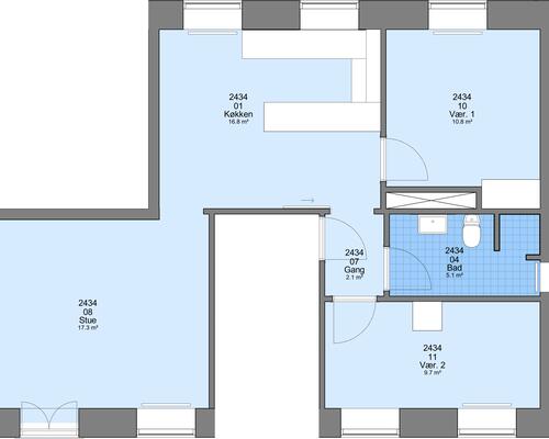 3 værelses lejlighed i Frederikshavn