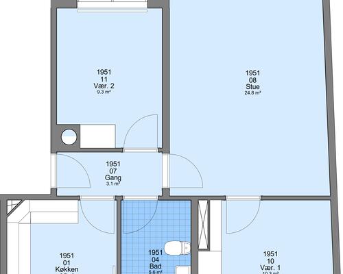 3 værelses lejlighed i Frederikshavn