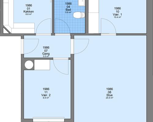 3 værelses lejlighed i Frederikshavn