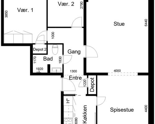 3 værelses lejlighed i Tønder