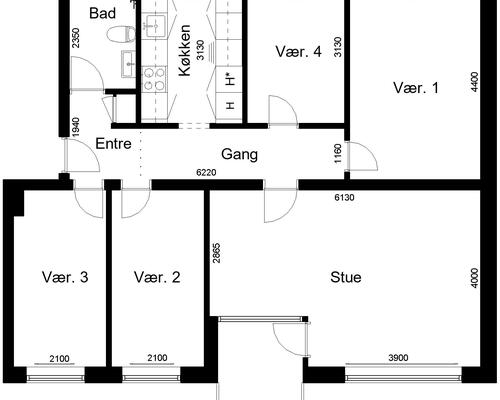 2 værelses lejlighed i Tønder