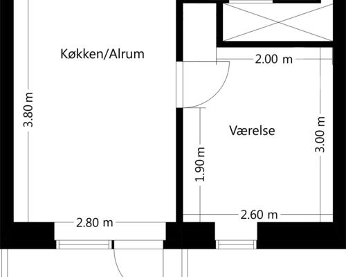 2 værelses lejlighed i Tilst