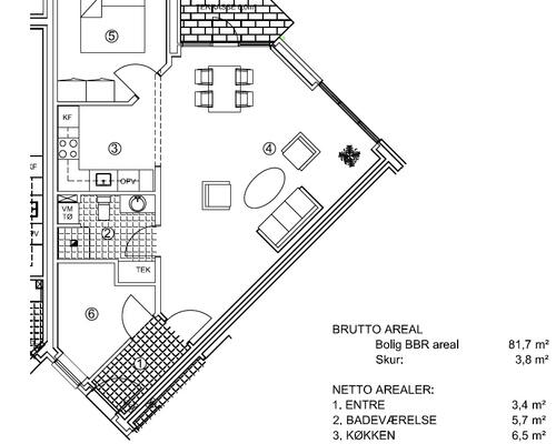 2 værelses lejlighed i Hjallerup