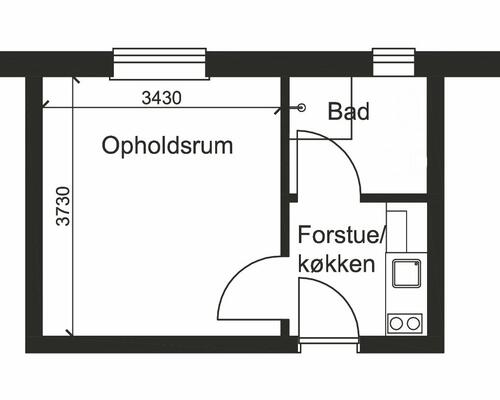 1 værelses lejlighed i Viborg
