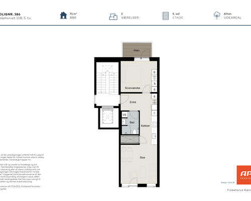 2 værelses lejlighed i Odense C